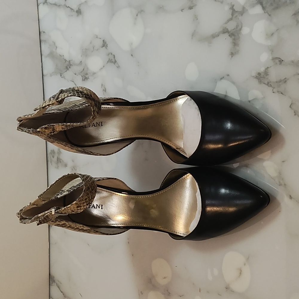 ALFANI Snakeskin and Black Women's Heels - Women's Size 10M - Picture 4 of 10